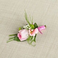 ROSE & ALSTROEMERIA GROOM BUTTONHOLE